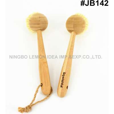 new design natural wooden dish brush with wooden handle kitchen dishwash brush with refill head