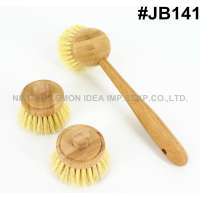 new product natural wooden dish brush with wooden handle kitchen dishwash brush with refill head