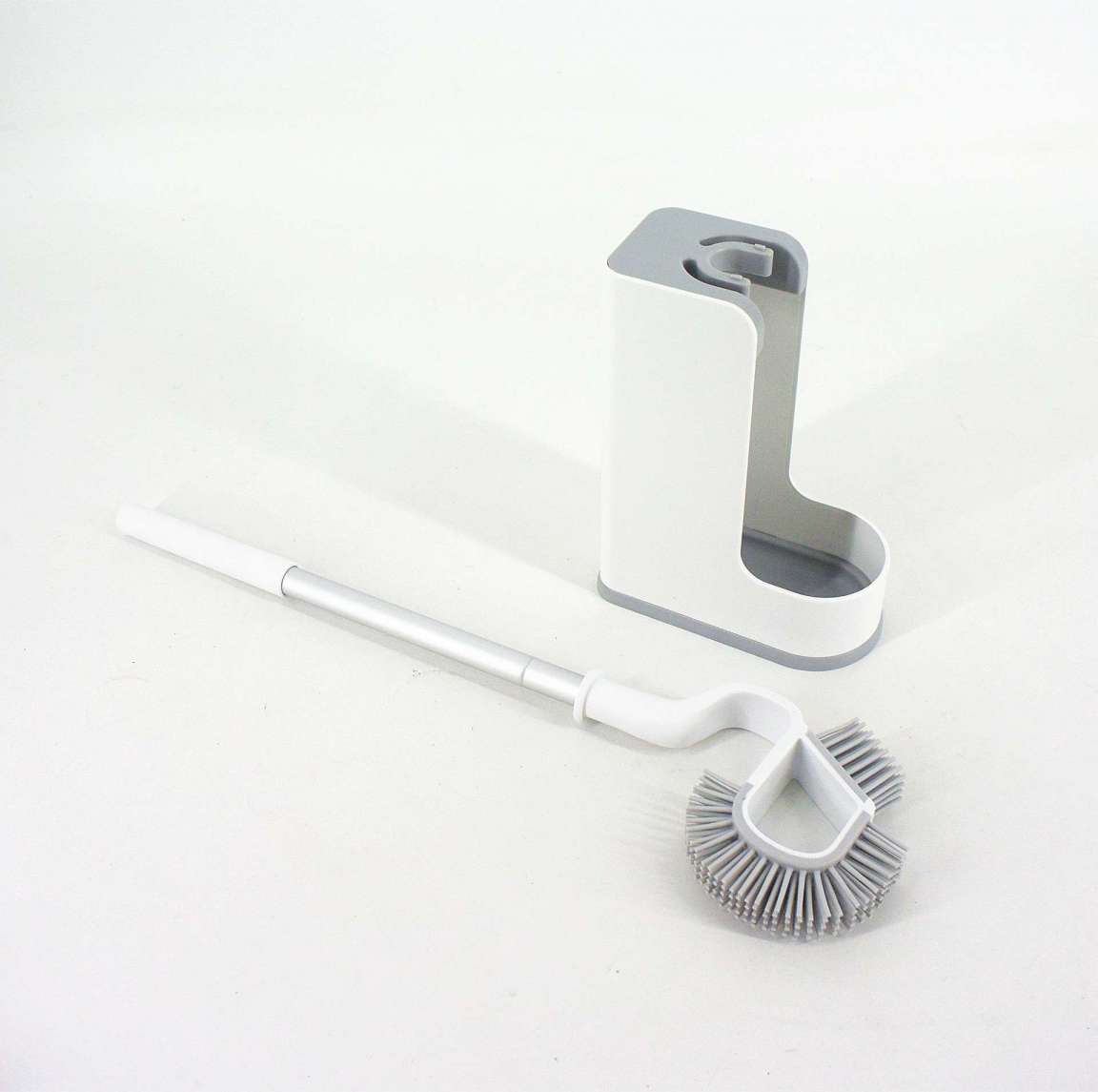 toilet brush with holder, silicon toilet brush set deep cleaning bathroom