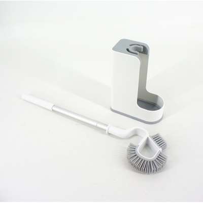 toilet brush with holder, silicon toilet brush set deep cleaning bathroom